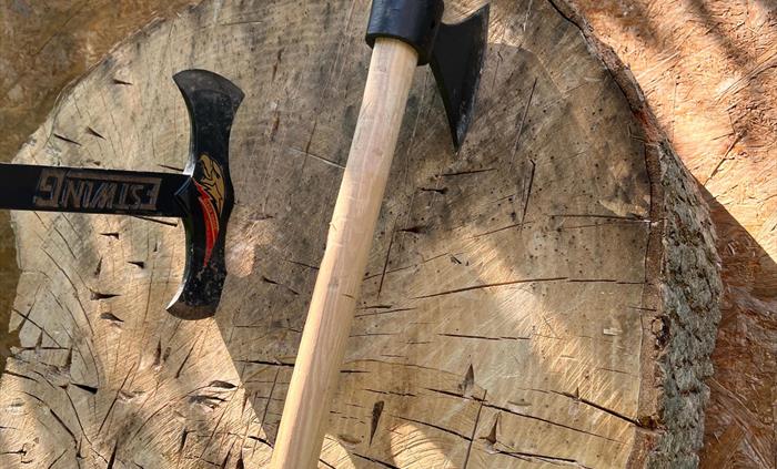 Axe and archery sessions in West Wales. But easily transposed to a location near you if available.